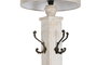 DKD Home Decor Lámpara Pie Tradicional Blanco 42 x 200 x 42 cm Mango Metal
