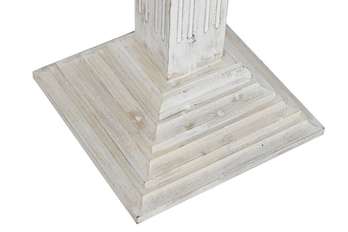 DKD Home Decor Lámpara Pie Tradicional Blanco 42 x 200 x 42 cm Mango Metal