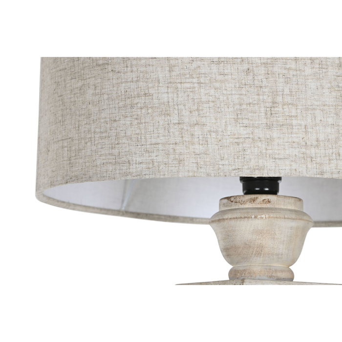DKD Home Decor Lámpara de Pie Mango y Metal Blanco Decapé DKD Home Decor Lámpara de Pie Mango y Metal Blanco Decapé