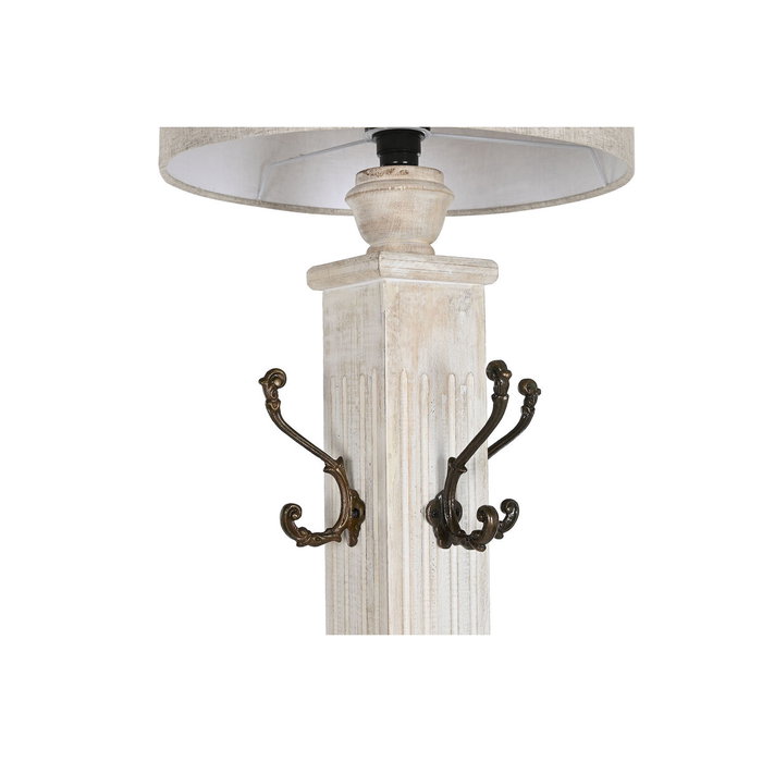 DKD Home Decor Lámpara de Pie Mango y Metal Blanco Decapé DKD Home Decor Lámpara de Pie Mango y Metal Blanco Decapé