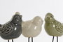 DKD Home Decor Figura de Pájaro en Porcelana y Metal (Surtido)