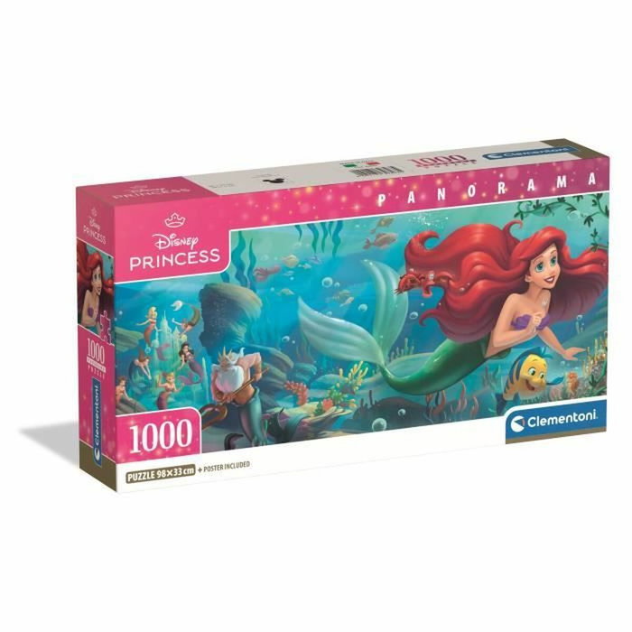CLEMENTONI Puzzle Panorama La Sirenita Disney 1000 piezas CLEMENTONI Puzzle Panorama La Sirenita Disney 1000 piezas