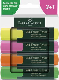 Faber Castell Textliner 1548 Colores Surtidos (4 Unidades)