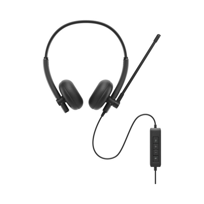 Dell Auriculares WH125 Supraaurales con Micrófono Boom, Conector USB-C, Color Negro - Para Llamadas y Música, Compatibles con Windows y macOS