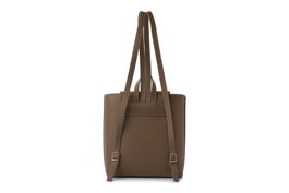 Lucky Bees Veronica - Dark Mink Mochila de Visón Oscuro de Cuero de Polivinilo para Mujer
