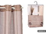 Giftdecor Cortina Marron Relieve 24x5x26cm Cortina 140x260cm Poliester (Set de 6)
