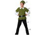 Disfraz Arquero Niño Infantil Verde 10-12 Años - Kit 6 Piezas Sombrero Camisa Pantalón Cinturón Cubrezapatos