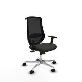 PIQUERAS Y CRESPO Silla de oficina Mardos con mecanismo Sincro, Negro