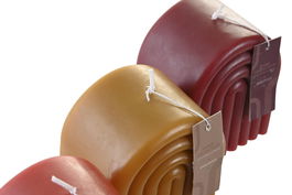 DKD Home Decor Vela Terracota Mostaza Cera Parafina 6 x 9 x 8 cm (12 Unidades)