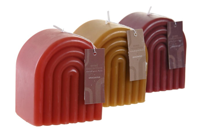 DKD Home Decor Surtido de Velas de Cera de Parafina 8x6x9 cm, 320 g