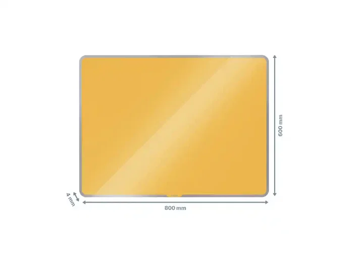LEITZ Pizarra Cristal Magnética Cosy Amarillo 80x60 cm