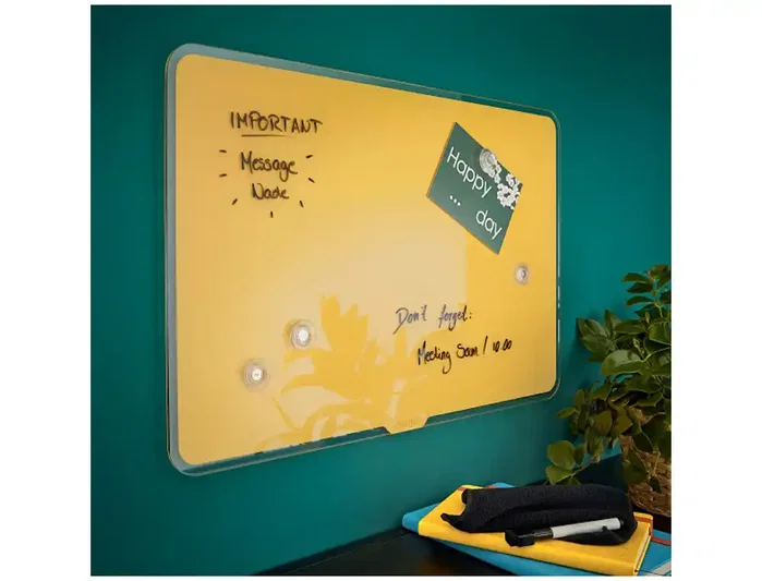 LEITZ Pizarra Cristal Magnética Cosy Amarillo 80x60 cm