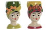 DKD Home Decor Macetero de Cerámica con Diseño de Frutas Multicolor