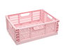 KioKids Caja de Almacenaje Plegable Rosa 40x30x15 Organizadora Apilable Polipropileno
