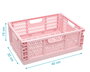 KioKids Caja de Almacenaje Plegable Rosa 40x30x15 Organizadora Apilable Polipropileno
