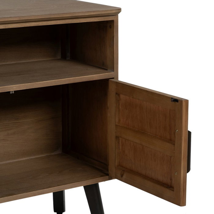 Ixia Mueble Recibidor Natural-Negro 90 x 41 x 81 cm