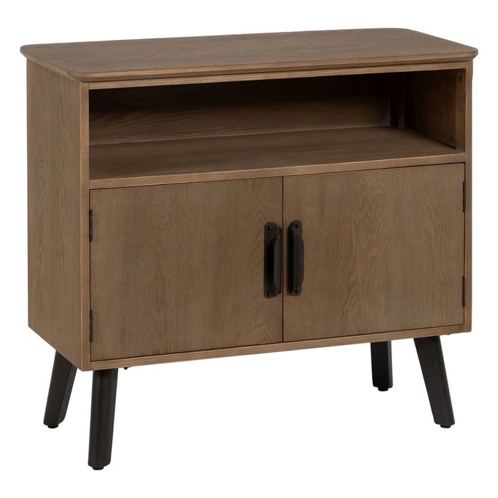 Ixia Mueble Recibidor Natural-Negro 90 x 41 x 81 cm