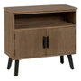 Ixia Mueble Recibidor Natural-Negro 90 x 41 x 81 cm