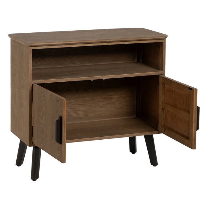 Ixia Mueble Recibidor Natural-Negro 90 x 41 x 81 cm