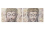 DKD Home Decor Set de 2 Cuadros de Buda en Lienzo y MDF 120x80 cm