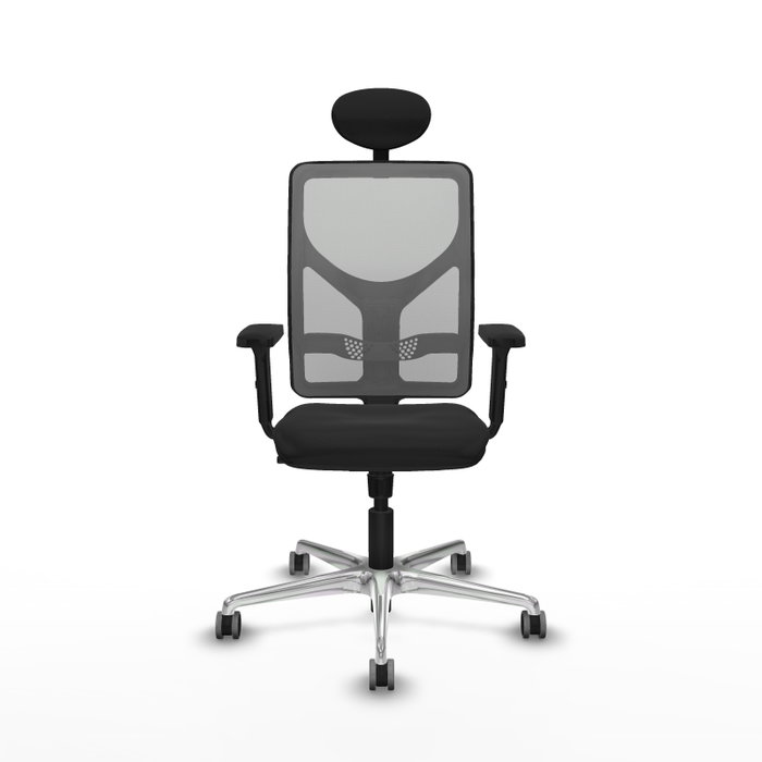 PIQUERAS Y CRESPO Silla de oficina Motilla con mecanismo Sincro, Negro y Gris