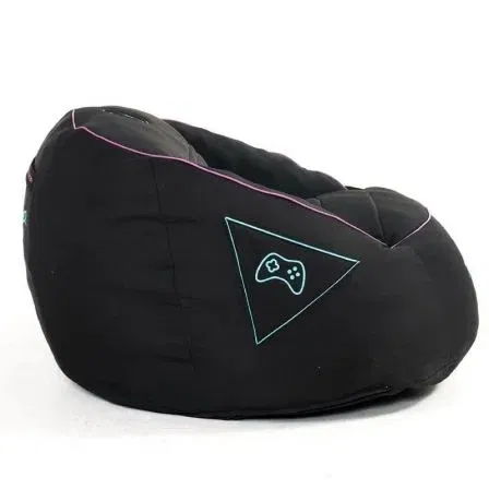 Woxter Puff Stinger Gaming GM26-114 con Relleno - Azul y Negro, Tela Antimanchas, Doble Costura