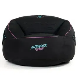 Woxter Puff Stinger Gaming GM26-114 con Relleno - Azul y Negro, Tela Antimanchas, Doble Costura