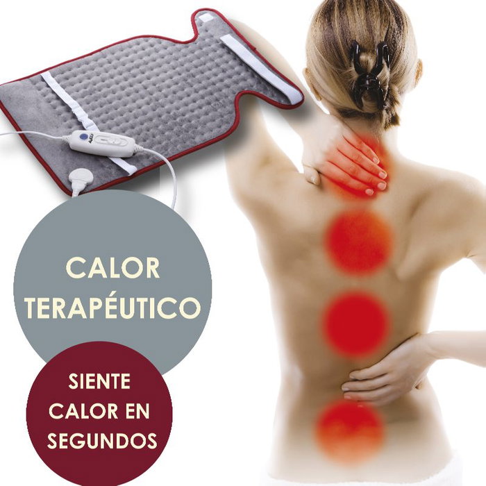 AVANT Almohada Eléctrica Cervical con Sujeción para Cuello, 63 x 42 cm, 100W, 3 Temperaturas, Almohadilla Calefactora