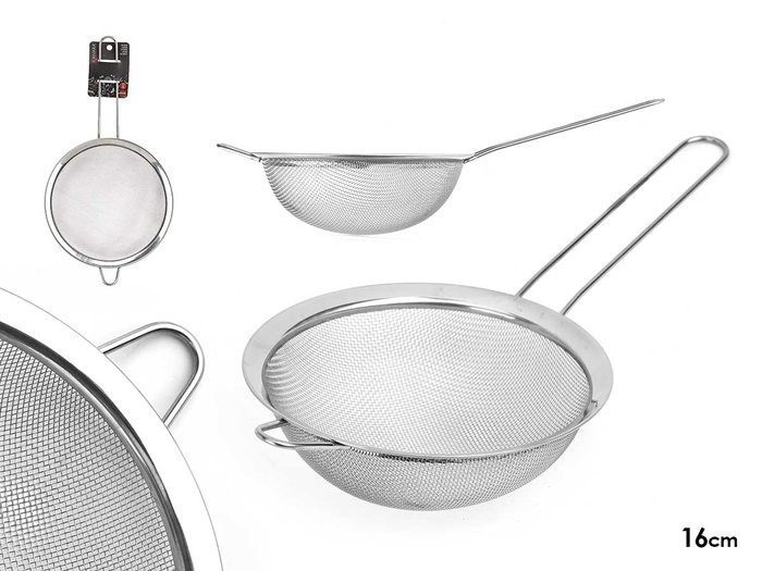 Kinvara Colador de Acero Inoxidable con Soporte, Diámetro 16 cm, Longitud 30 cm, Color Metal (Set de 12) Kinvara Colador de Acero Inoxidable con Soporte, Diámetro 16 cm, Longitud 30 cm, Color Metal (Set de 12)