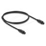 DeLOCK Cable de audio TOSLINK macho a macho 1 m Negro