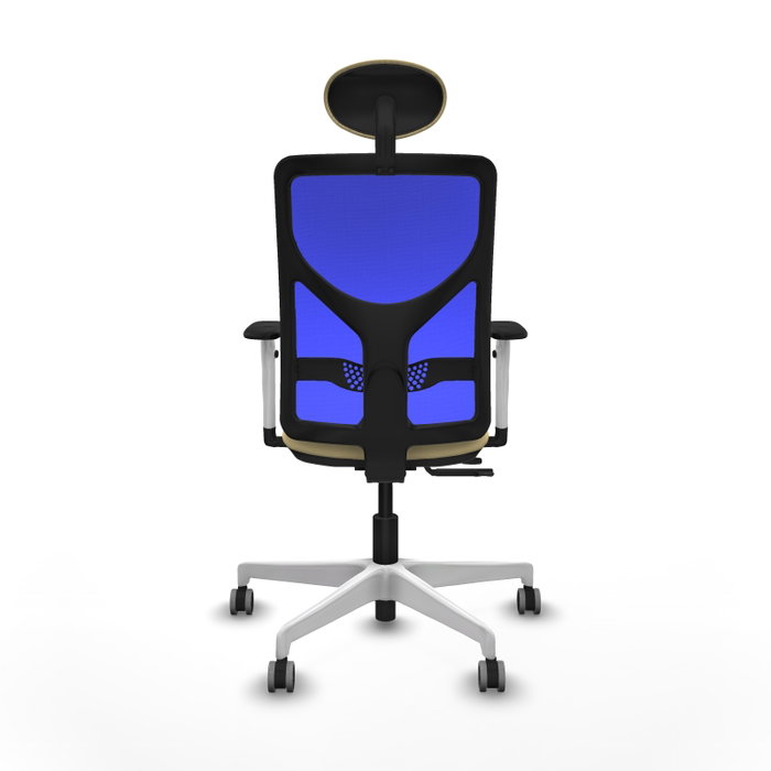 PIQUERAS Y CRESPO Silla de oficina Motilla Crema y Azul PIQUERAS Y CRESPO Silla de oficina Motilla Crema y Azul
