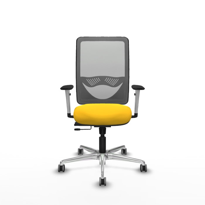 PIQUERAS Y CRESPO Silla de oficina Zulema con mecanismo Sincro/Traslack, Amarillo y Gris PIQUERAS Y CRESPO Silla de oficina Zulema con mecanismo Sincro/Traslack, Amarillo y Gris