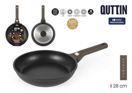 Inde Sartén 28 cm Aluminio Inducción Leather Quttin (6 Unidades)
