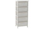 DKD Home Decor Cajonera de Bambú y Paulownia Blanca con 5 Cajones