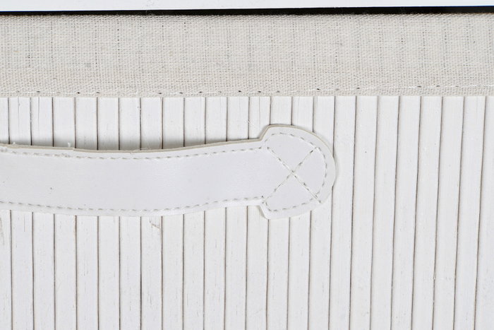 DKD Home Decor Cajonera de Bambú y Paulownia Blanca con 5 Cajones