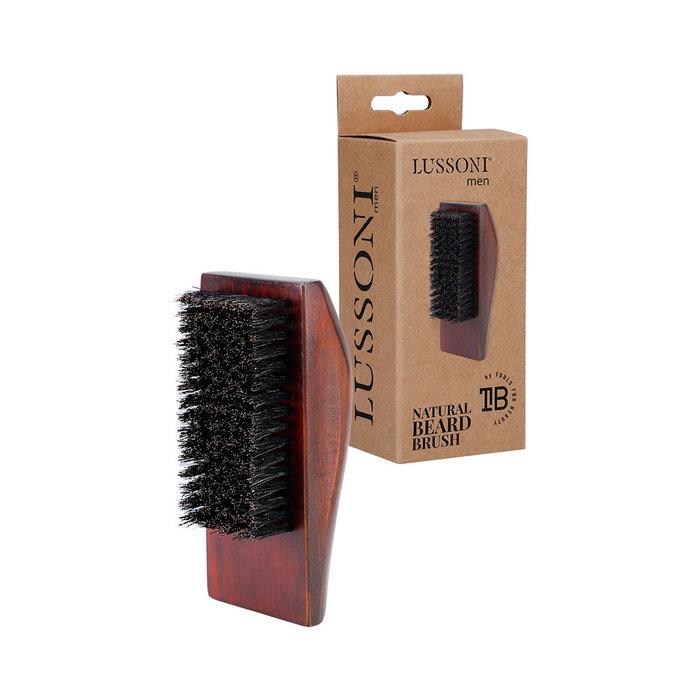 Lussoni Cepillo de Barba Natural Rectangular, Madera de Arce con Cerdas de Jabalí de Dureza Media, para Desenredar y Cuidar la Barba Lussoni Cepillo de Barba Natural Rectangular, Madera de Arce con Cerdas de Jabalí de Dureza Media, para Desenredar y Cuidar la Barba
