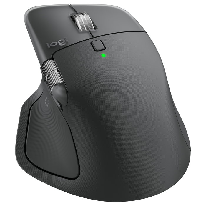 Logitech MX Master 4 Ratón Inalámbrico Ergonómico Grafito con Respuesta Háptica Avanzada y Desplazamiento Ultrarrápido USB-C Bluetooth 8000 DPI