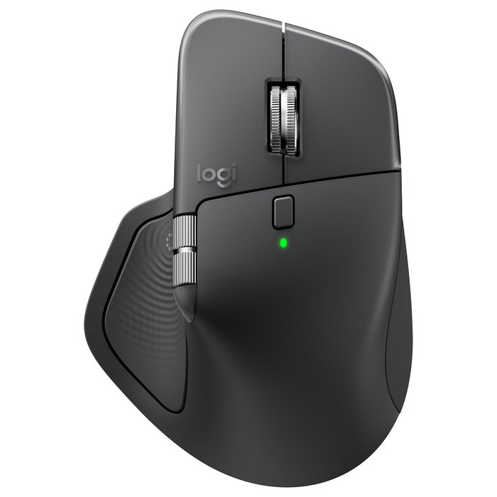 Logitech MX Master 4 Ratón Inalámbrico Ergonómico Grafito con Respuesta Háptica Avanzada y Desplazamiento Ultrarrápido USB-C Bluetooth 8000 DPI