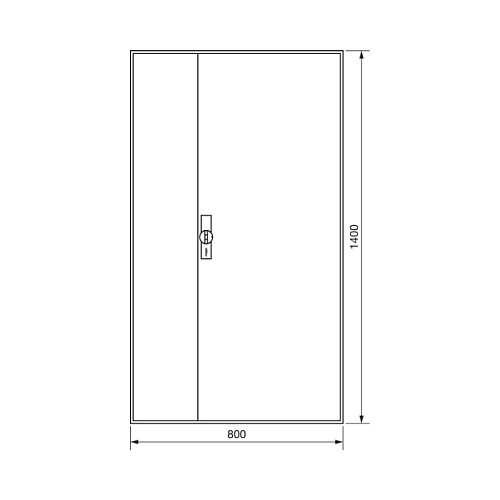 Hager ZB53S Armario Eléctrico Universal 1400x800x205mm