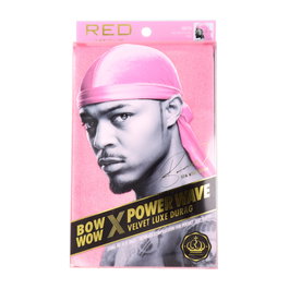 Red Kiss Durag Power Wave Velvet Luxe Rosa HD75