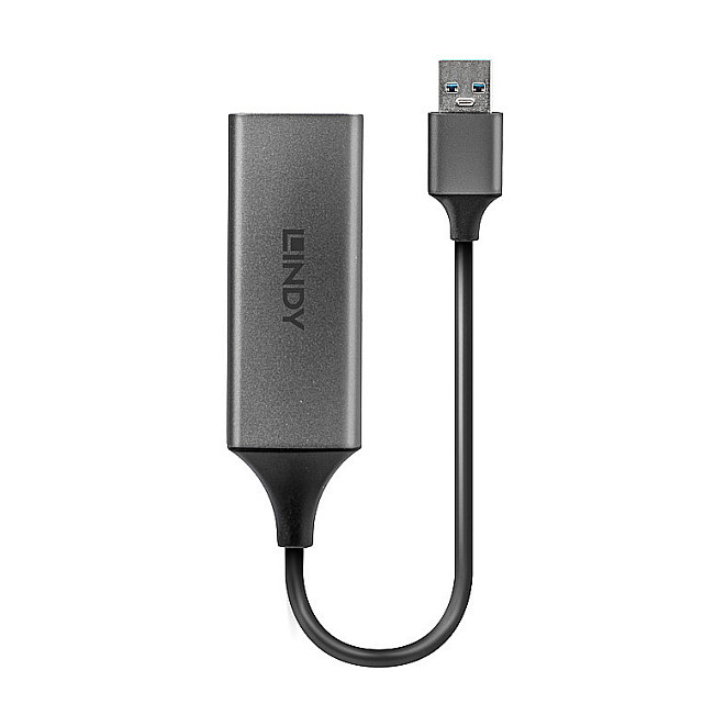 Lindy Convertidor USB 3.0 a Gigabit Ethernet 43298, Plata