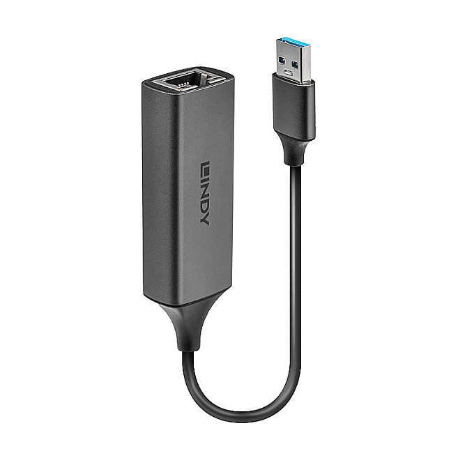 Lindy Convertidor USB 3.0 a Gigabit Ethernet 43298, Plata