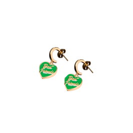 Chiara Ferragni Pendientes Love Parade con Esmalte Verde 25mm