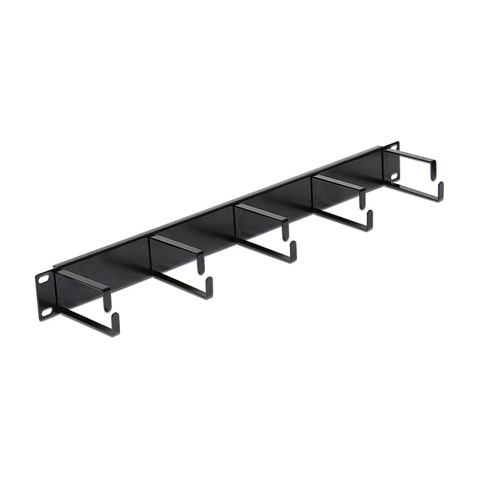 DeLOCK 42496 Panel de gestión de cables de 19 pulgadas, Negro DeLOCK 42496 Panel de gestión de cables de 19 pulgadas, Negro