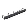 DeLOCK 42496 Panel de gestión de cables de 19 pulgadas, Negro