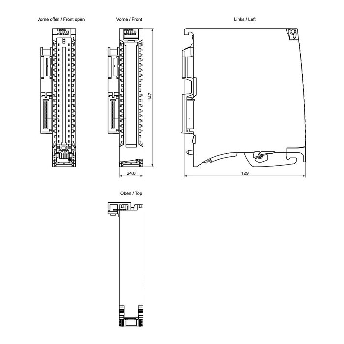 Siemens SIMATIC S7-1500 Módulo de entrada digital DI 32 X 24VDC 6ES7521-1BL10-0AA0 Siemens SIMATIC S7-1500 Módulo de entrada digital DI 32 X 24VDC 6ES7521-1BL10-0AA0