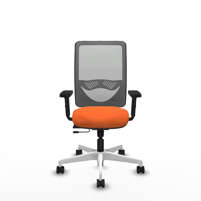 PIQUERAS Y CRESPO Silla de oficina Zulema con mecanismo Sincro/Traslack, Naranja y Gris PIQUERAS Y CRESPO Silla de oficina Zulema con mecanismo Sincro/Traslack, Naranja y Gris