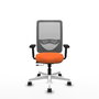 PIQUERAS Y CRESPO Silla de oficina Zulema con mecanismo Sincro/Traslack, Naranja y Gris