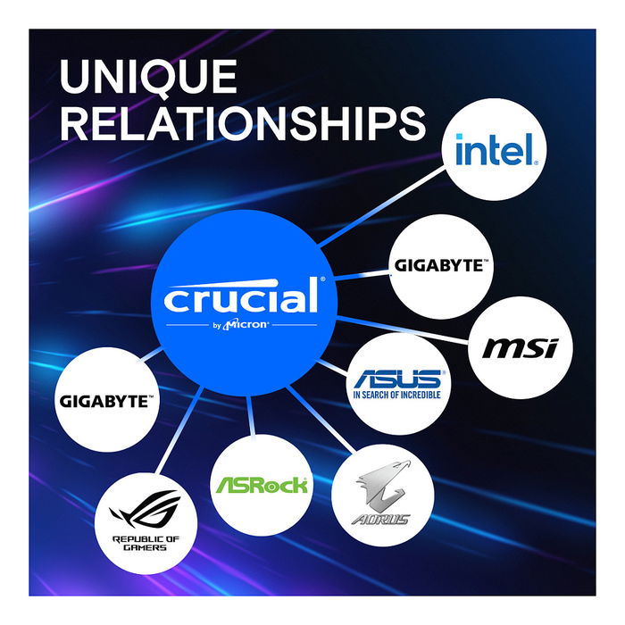 Crucial Pro DDR5 16GB DIMM 288-PIN Low Profile, 6000MHz PC5-48000, CL48, 1.1V, Unbuffered, On-Die ECC, Color Negro Mate Crucial Pro DDR5 16GB DIMM 288-PIN Low Profile, 6000MHz PC5-48000, CL48, 1.1V, Unbuffered, On-Die ECC, Color Negro Mate