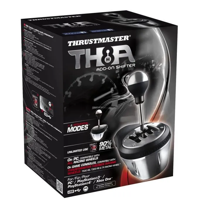 Thrustmaster TH8A Add-On Shifter Negro/Metálico